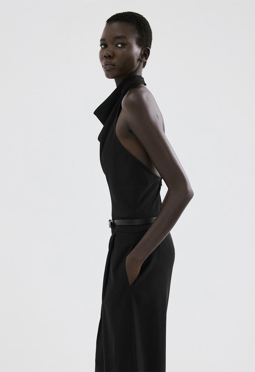 MANGO - Jumpsuit pipa - black