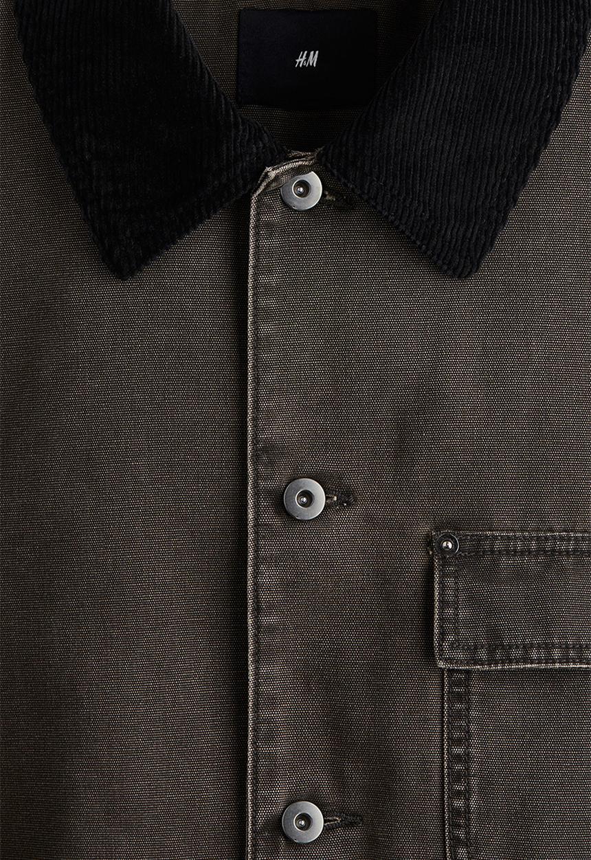 H&M - Cotton canvas jacket - dark grey