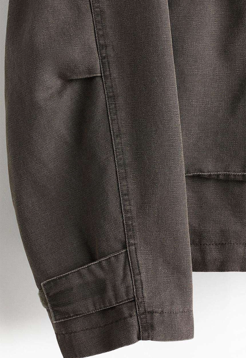 H&M - Cotton canvas jacket - dark khaki green
