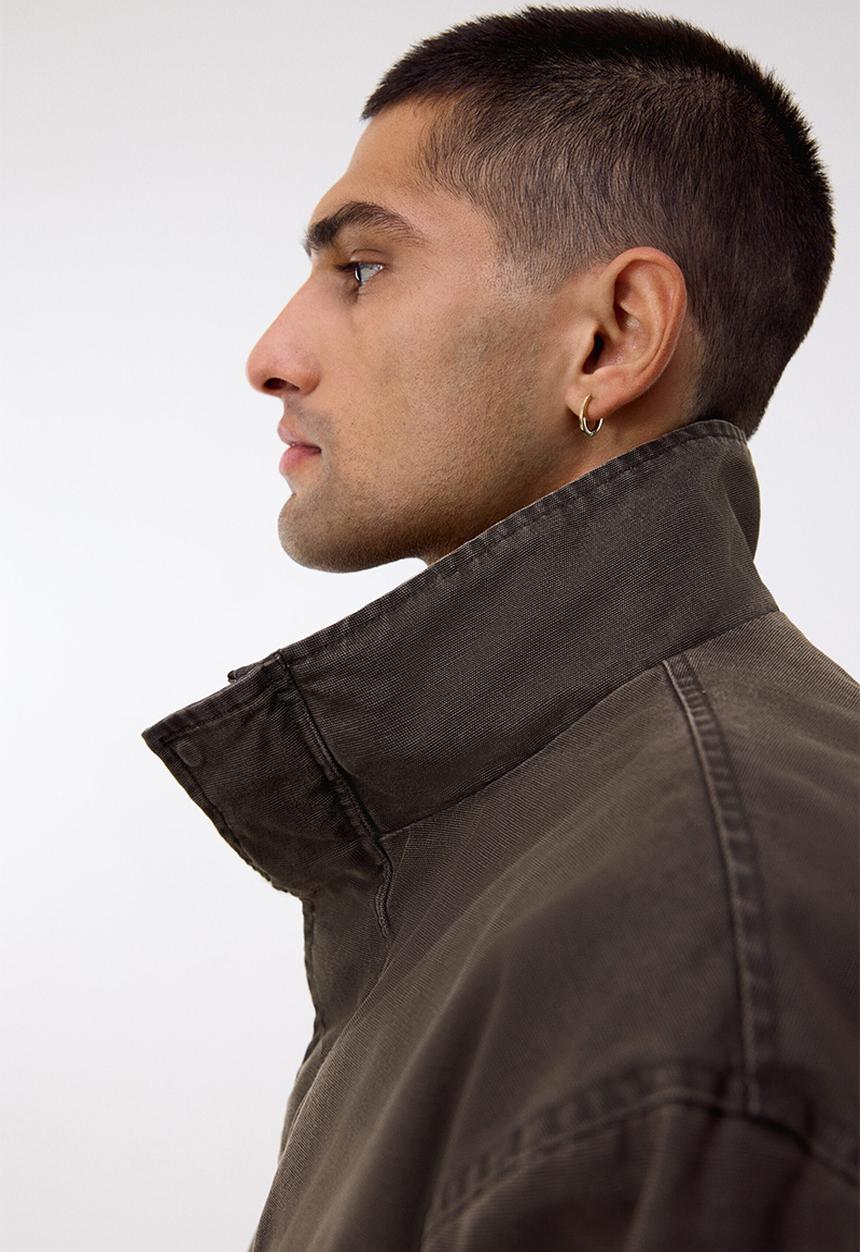 H&M - Cotton canvas jacket - dark khaki green