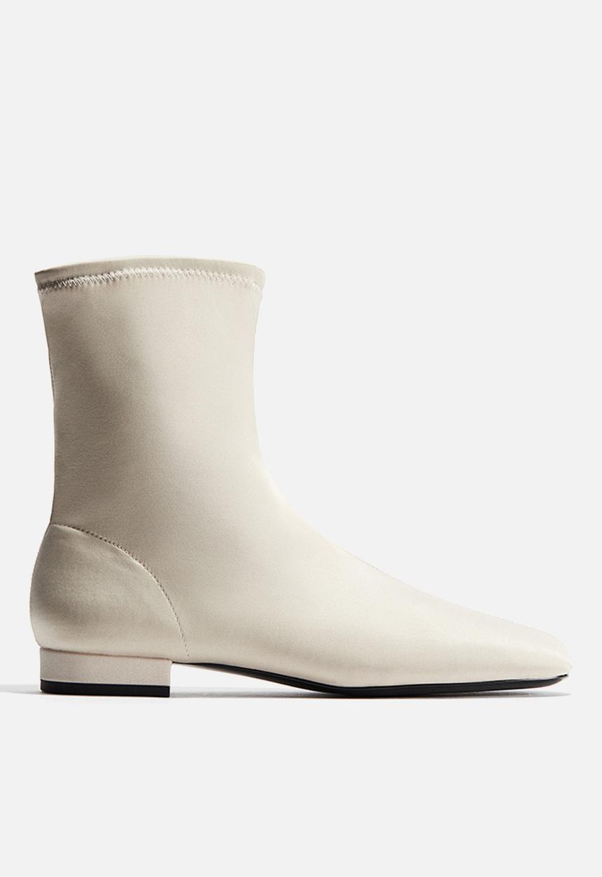 H&M - Ankle-high sock boots - cream