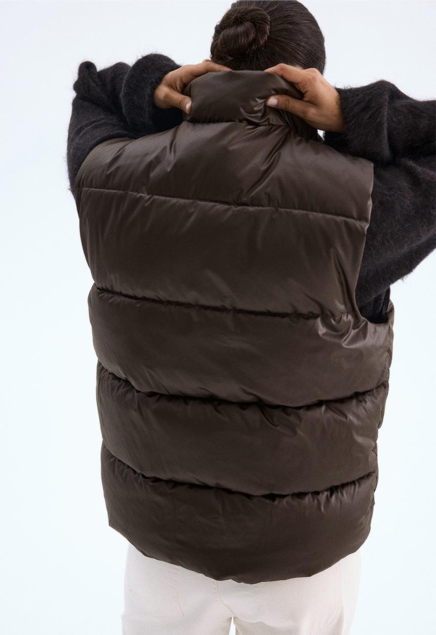 H&M - Puffer gilet - dark khaki green