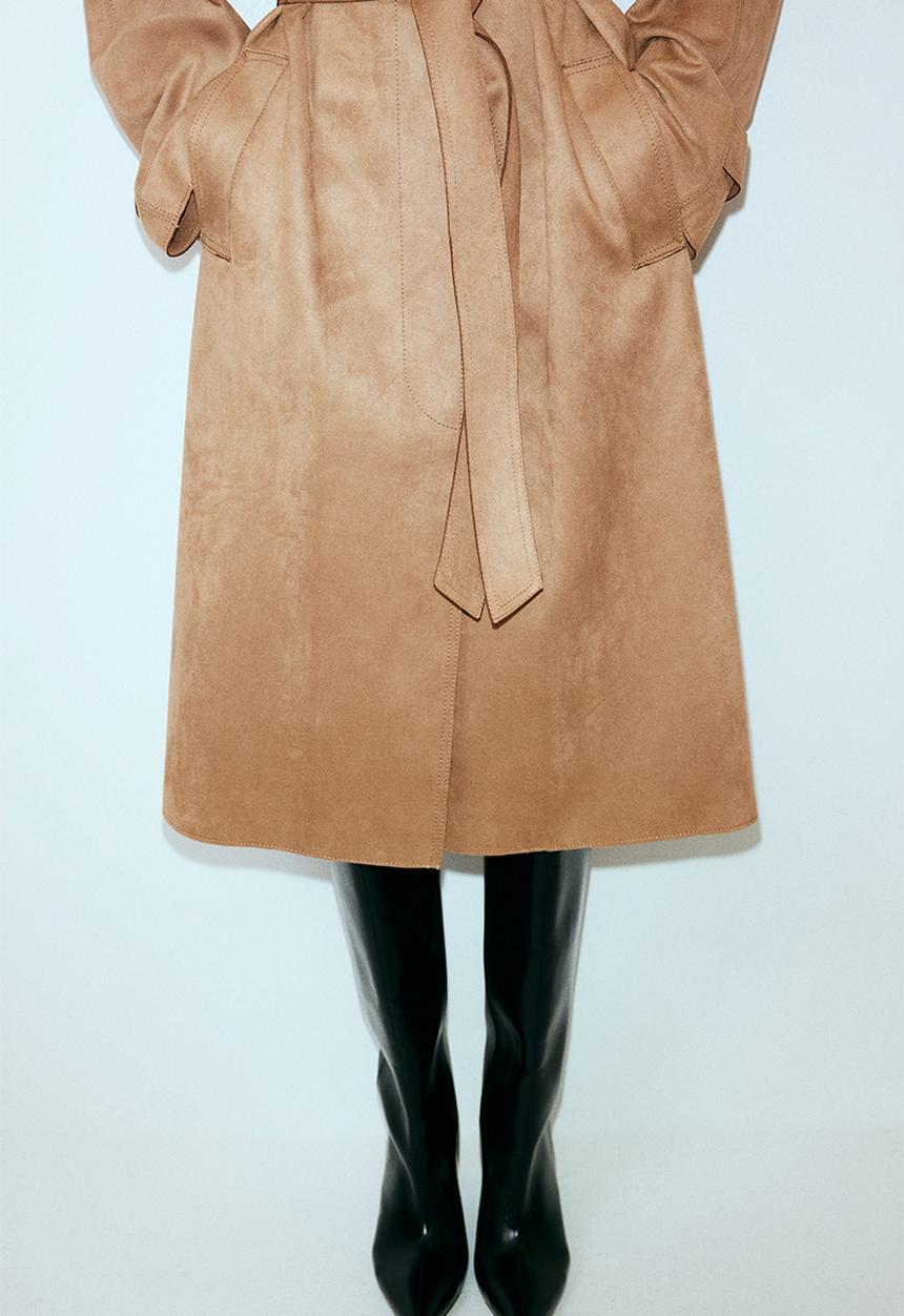 H&M - Tie-belt coat - beige
