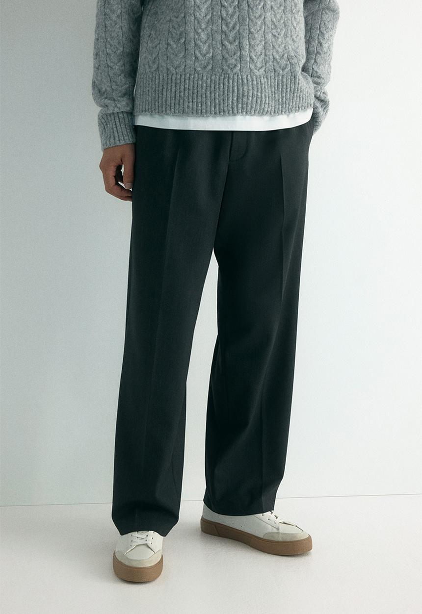 H&M - Relaxed fit trousers - dark grey