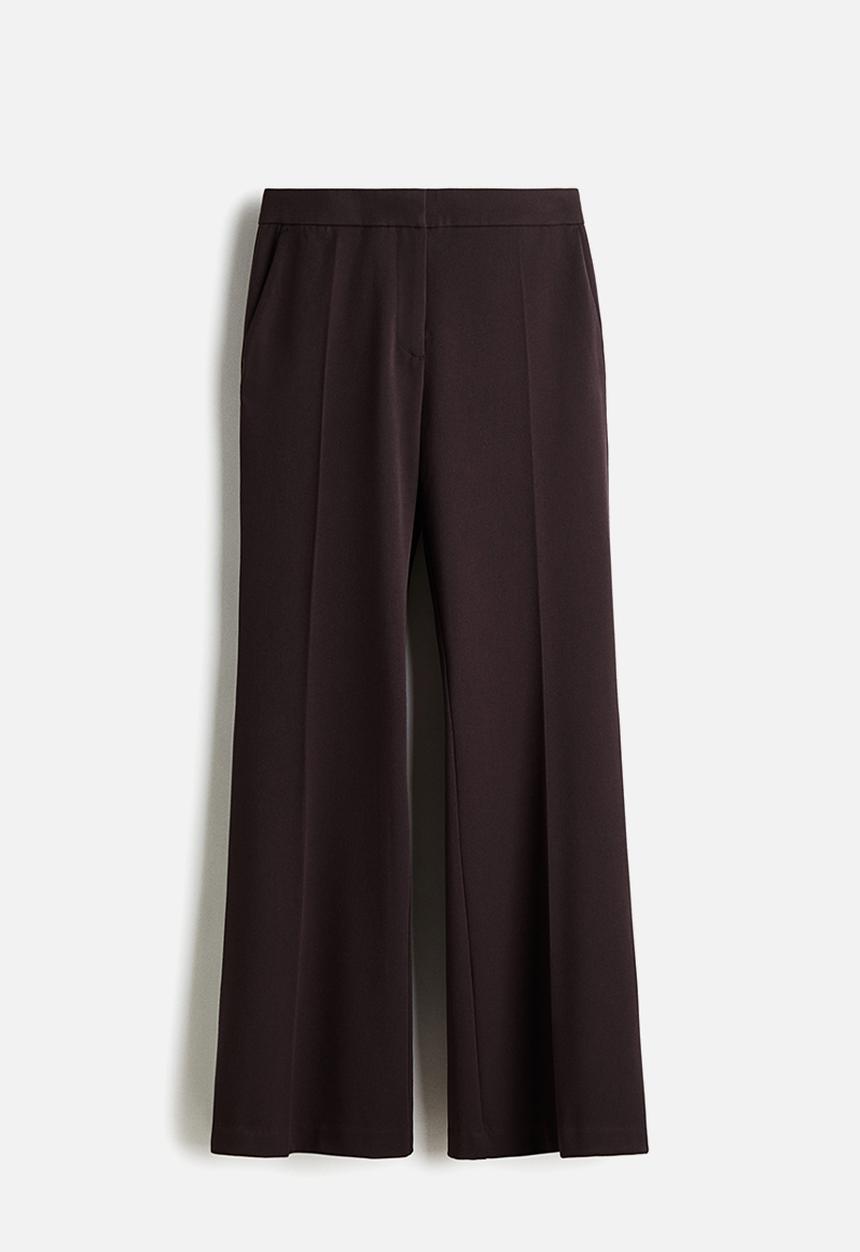 H&M - Flared tailored trousers - dark brown