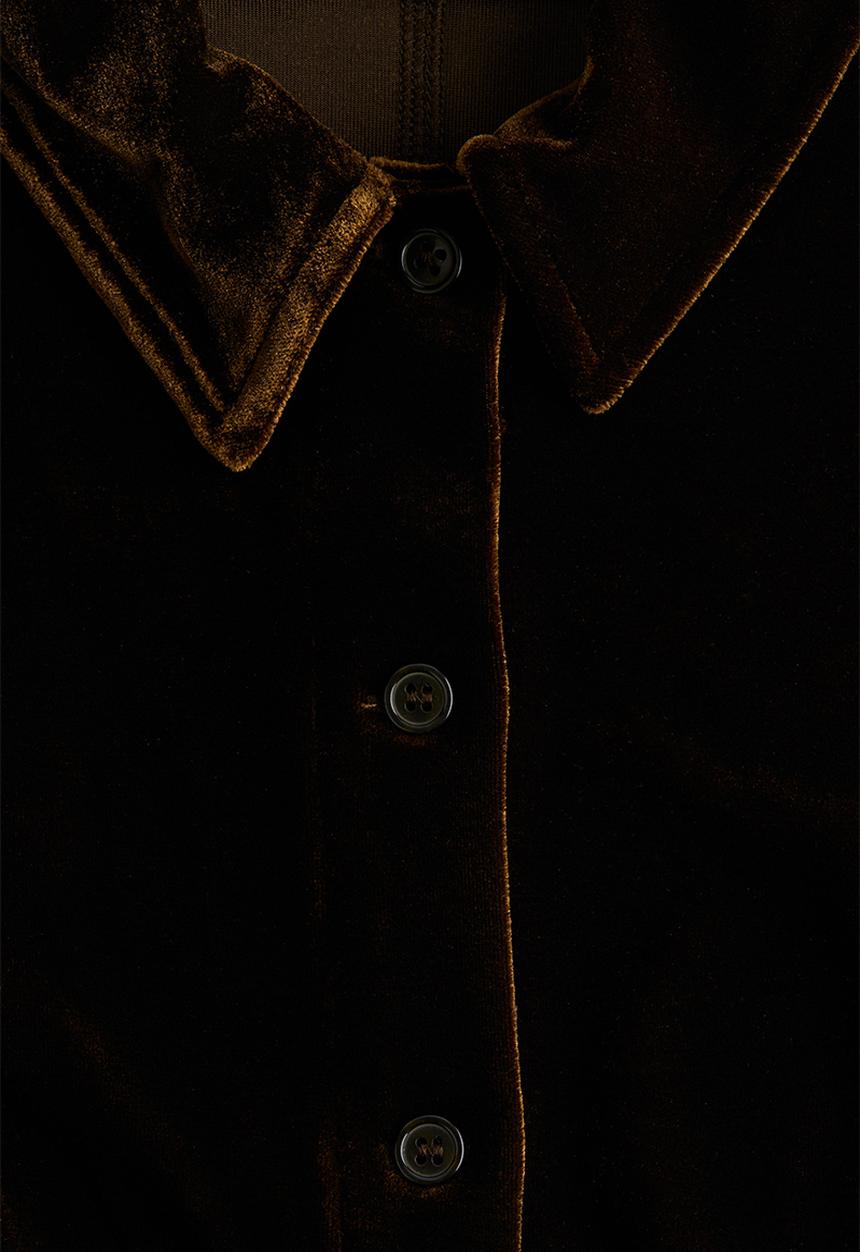 H&M - Velour shirt - dark green