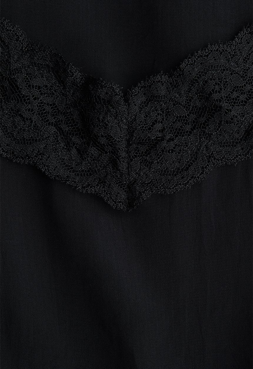 H&M - Lace-detail blouse - black