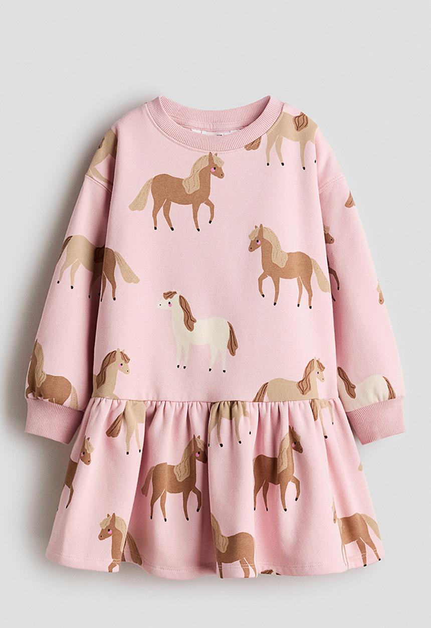 H&M - Sweatshirt dress - pink/horses