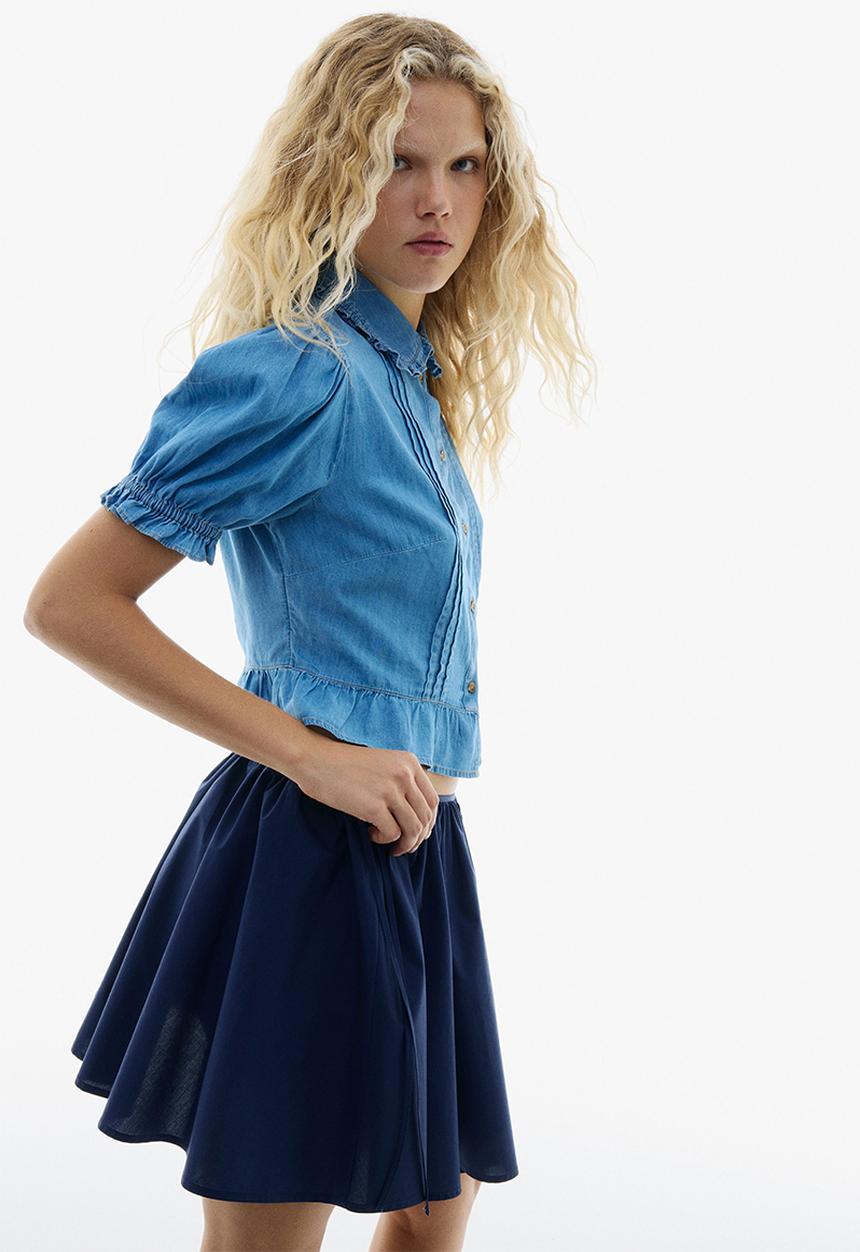 H&M - Denim blouse - light denim blue