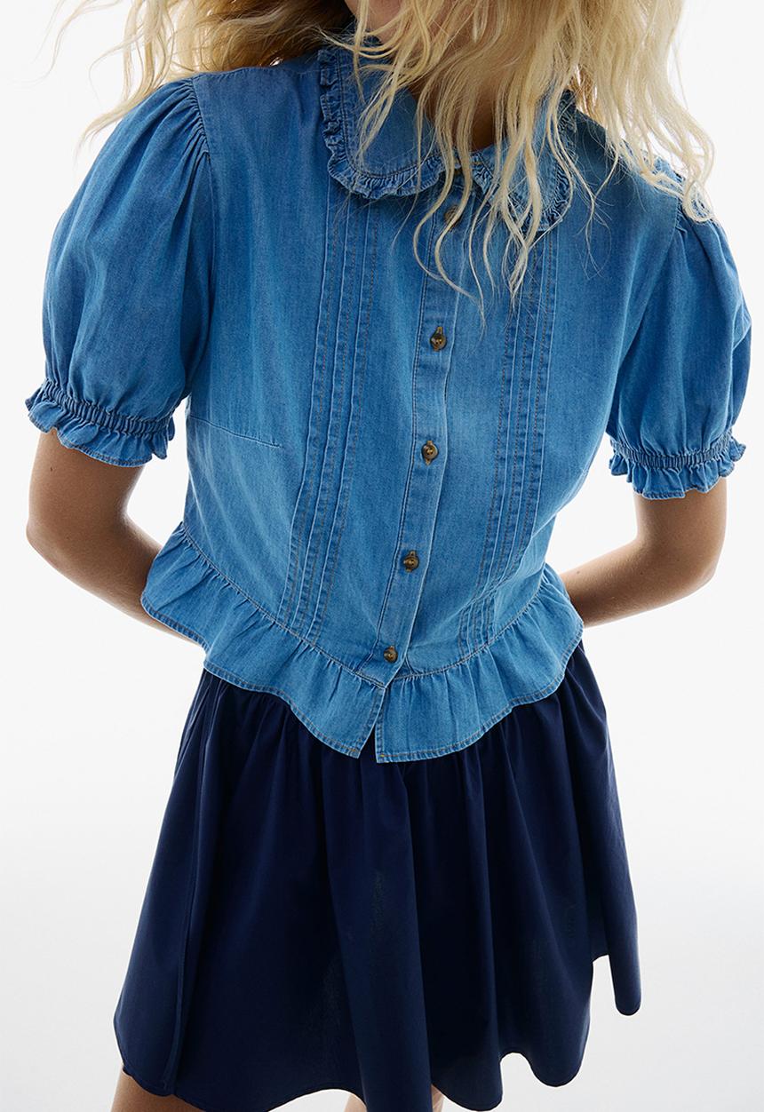 H&M - Denim blouse - light denim blue