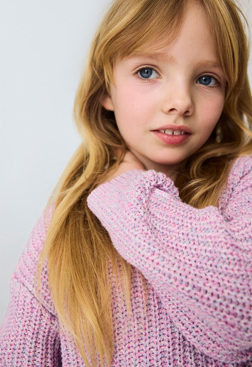H&M - Patent-knit cotton jumper - light dusty pink