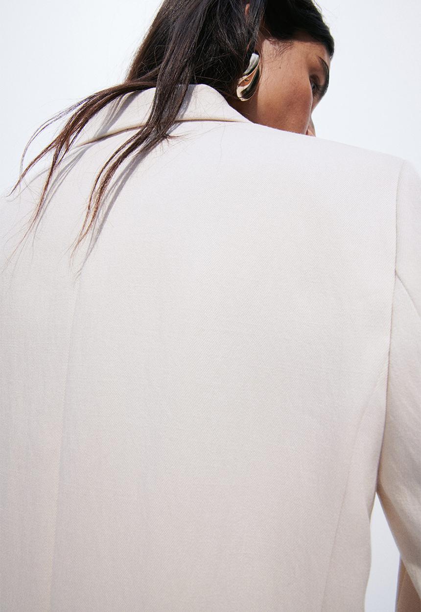 H&M - Double-breasted blazer - light beige