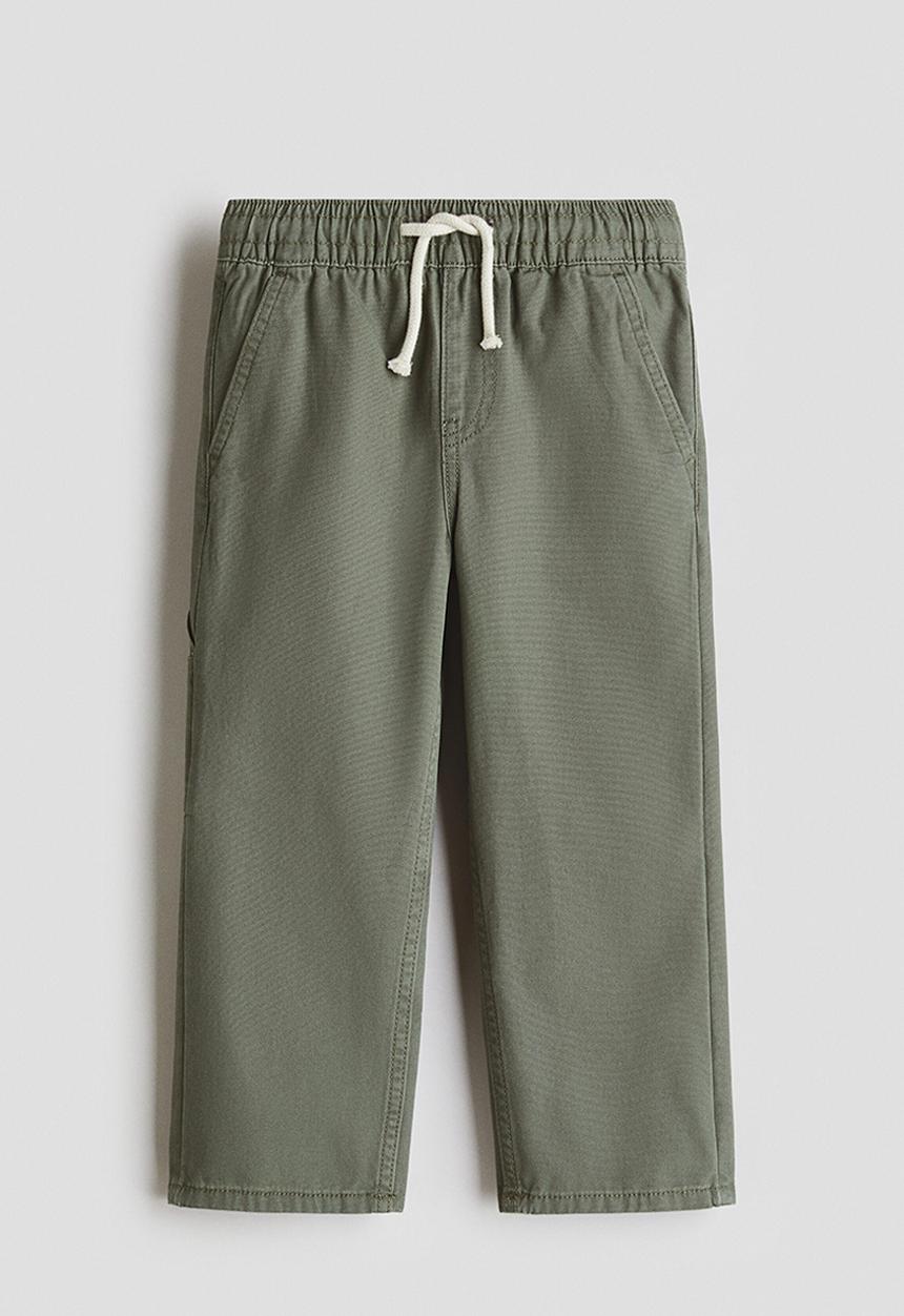 H&M - Canvas carpenter trousers - khaki green