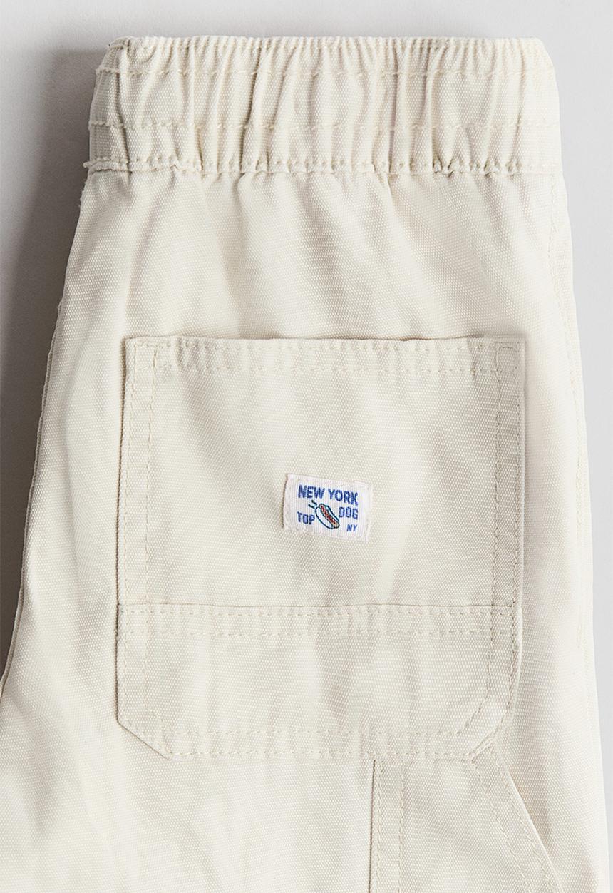 H&M - Canvas carpenter trousers - light beige