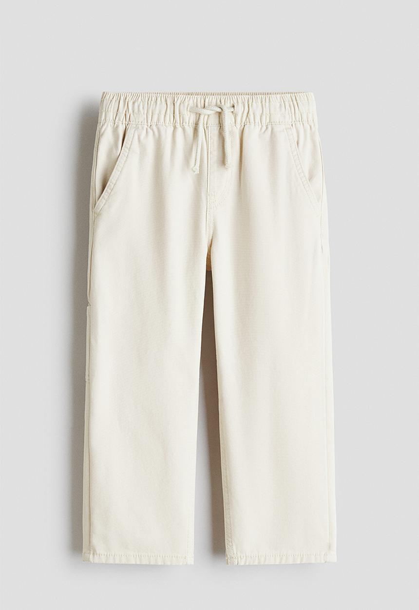 H&M - Canvas carpenter trousers - light beige