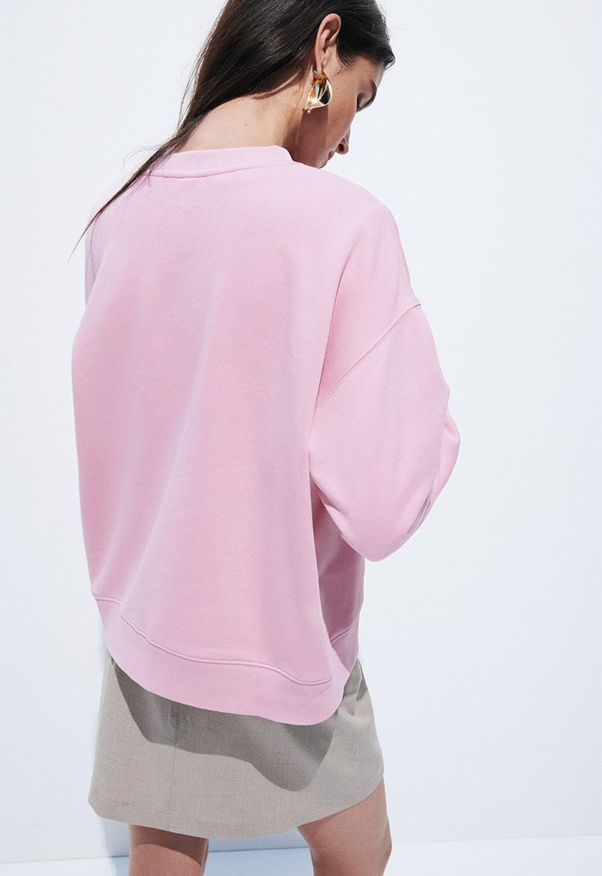 H&M - Motif-detail sweatshirt - pink/a
