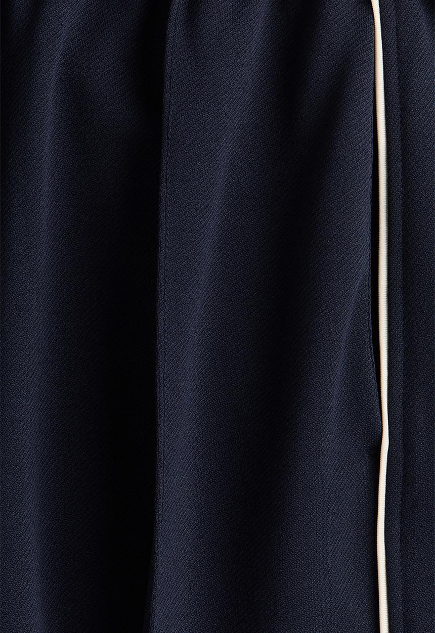 H&M - Wide crease-front trousers - navy blue