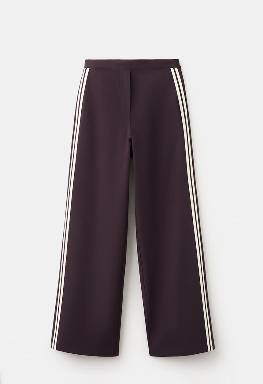 MANGO - Trousers sophie- dark red