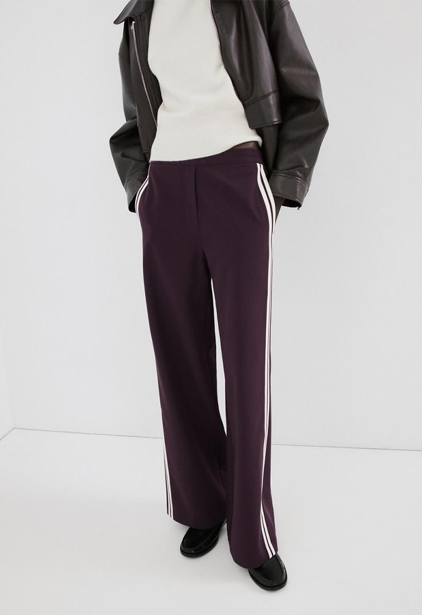 MANGO - Trousers sophie- dark red