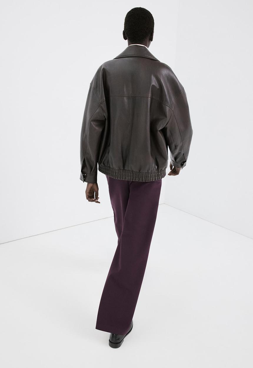 MANGO - Trousers sophie- dark red