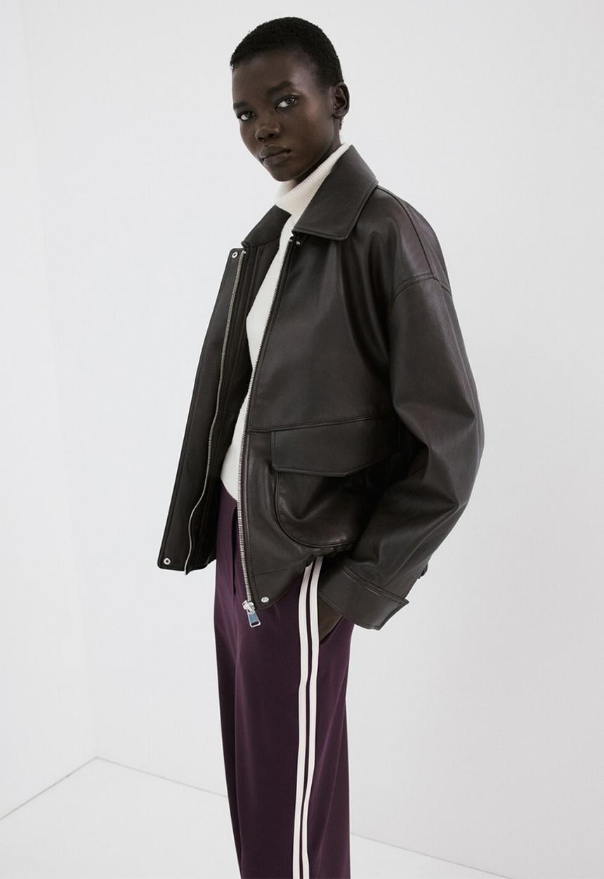 MANGO - Trousers sophie- dark red