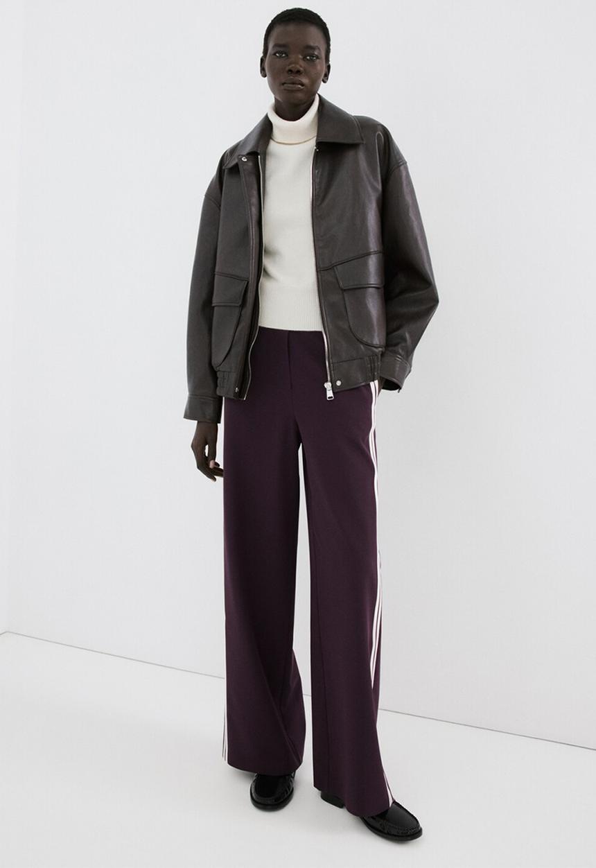 MANGO - Trousers sophie- dark red