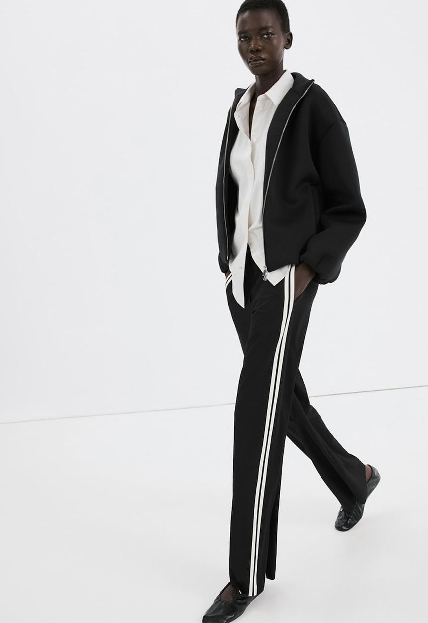 MANGO - Trousers sophie- black