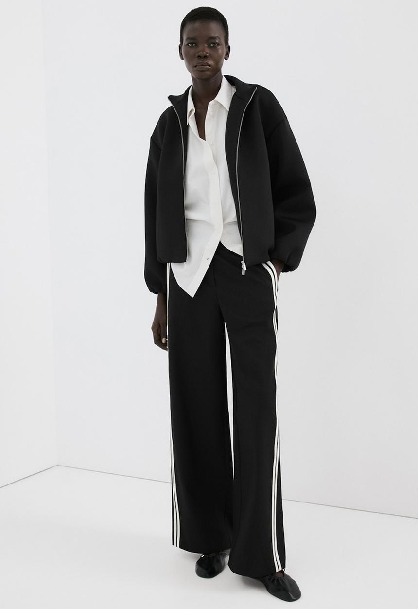 MANGO - Trousers sophie- black