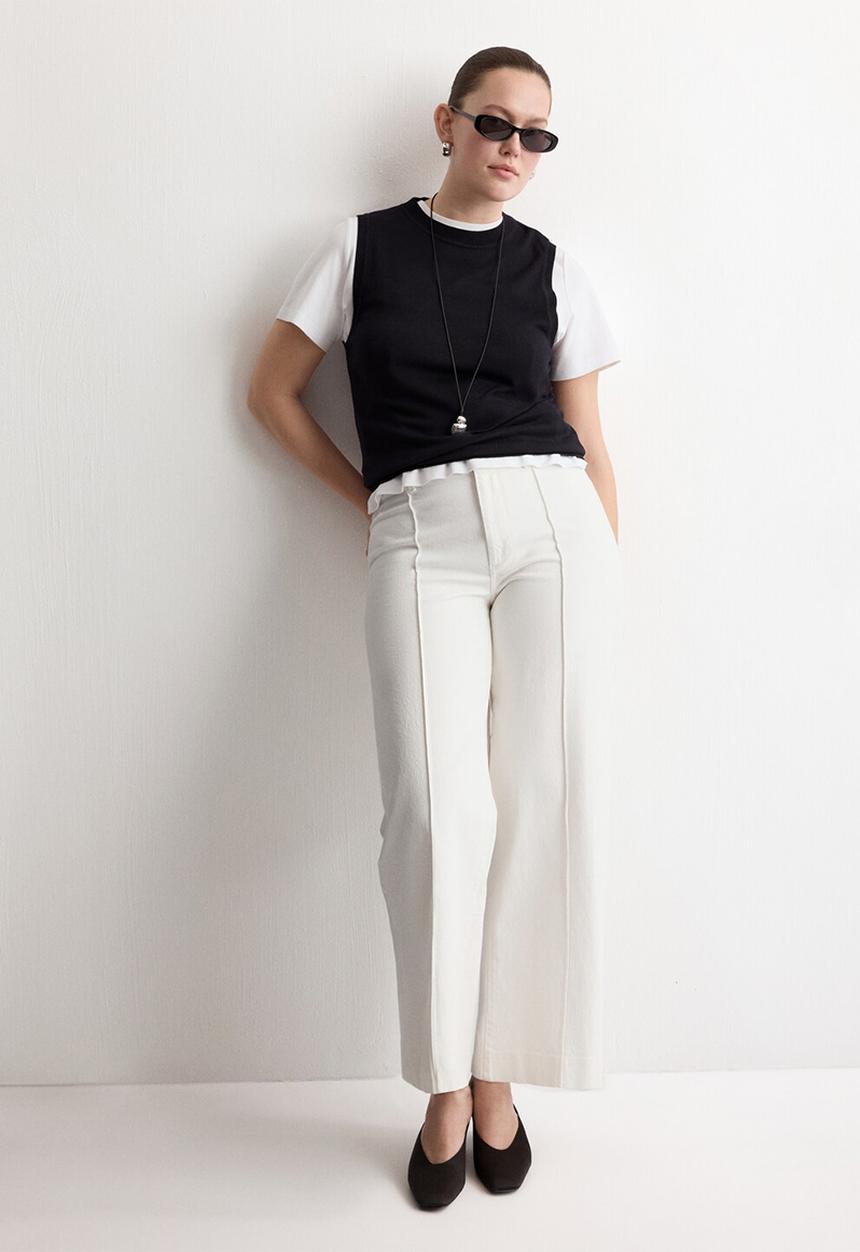 MANGO - Jeans paloma- white