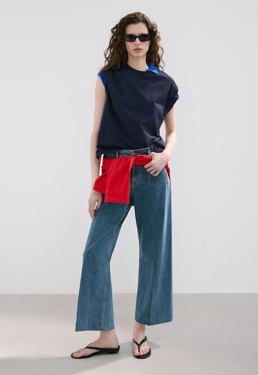 MANGO - Jeans jessie  -  open blue