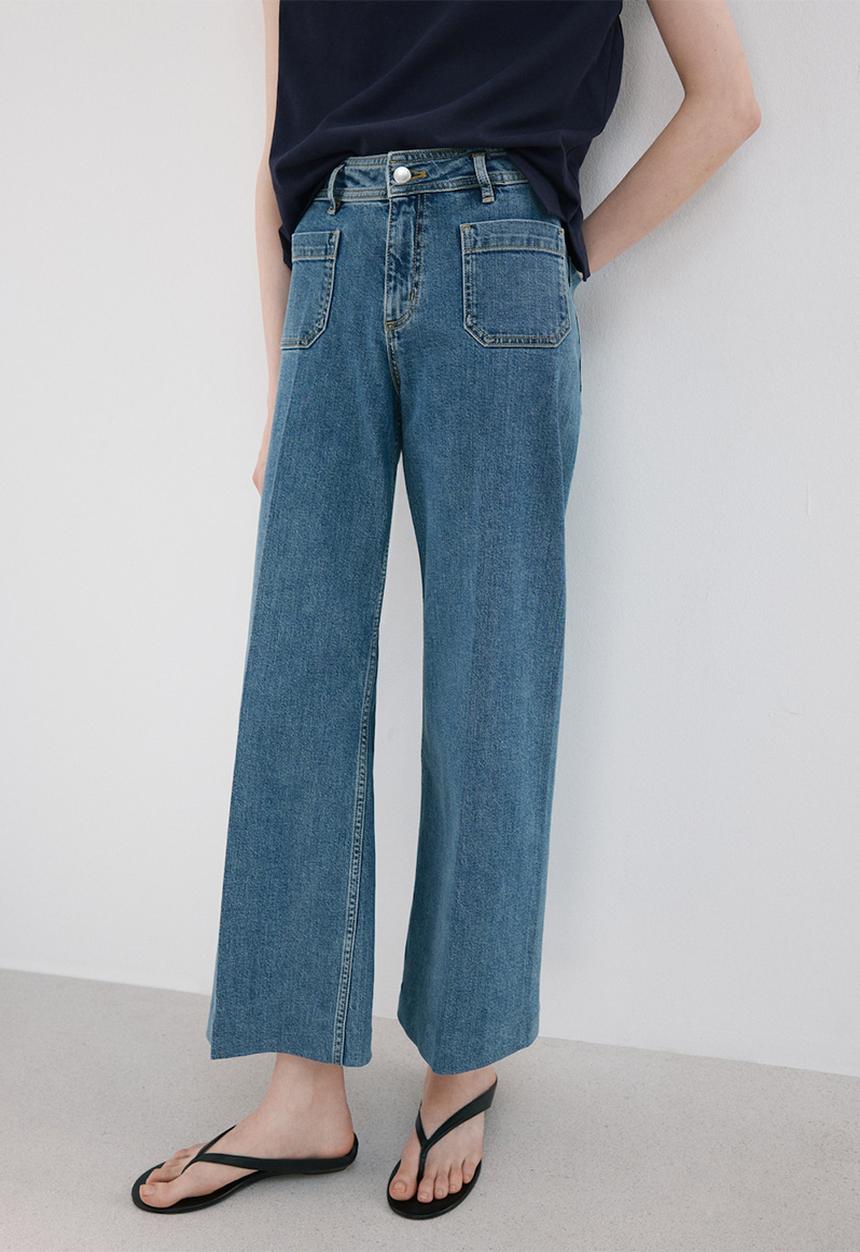 MANGO - Jeans jessie  -  open blue