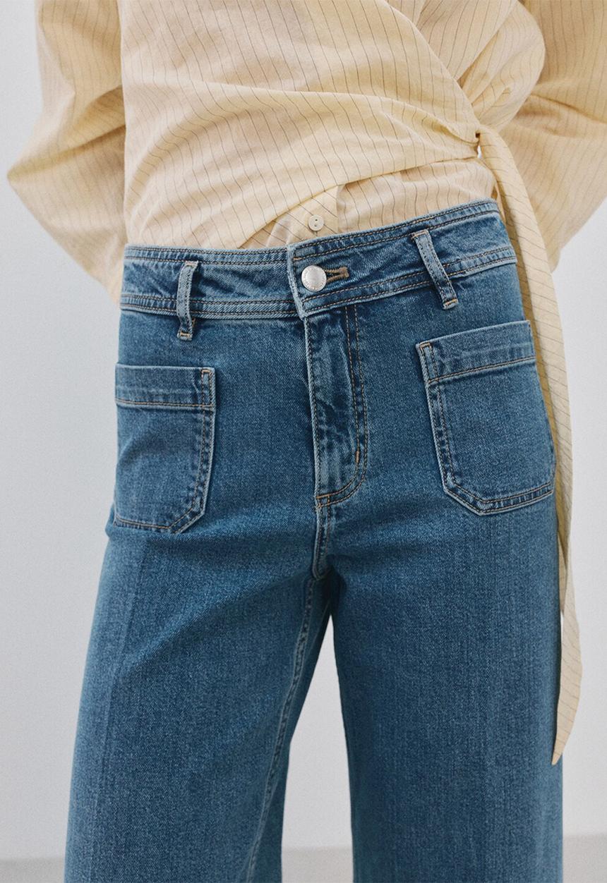 MANGO - Jeans jessie  -  open blue