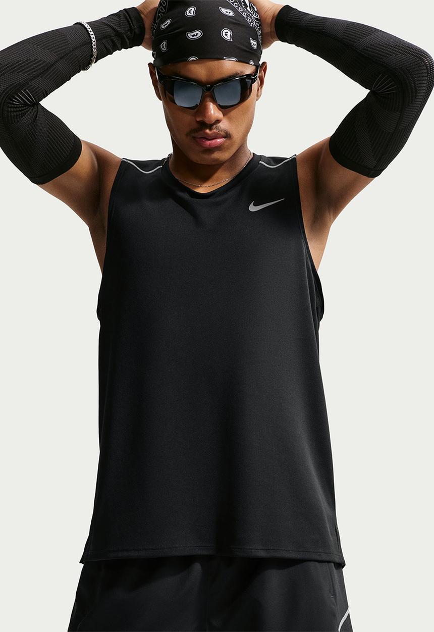Nike - Miler  Dri-FIT 7" Brief-Lined Running Shorts - Black/Black/Refl Silver