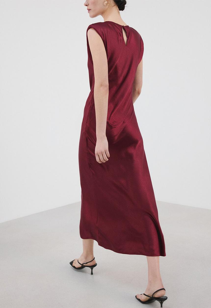 MANGO - Dress gante3 - dark red