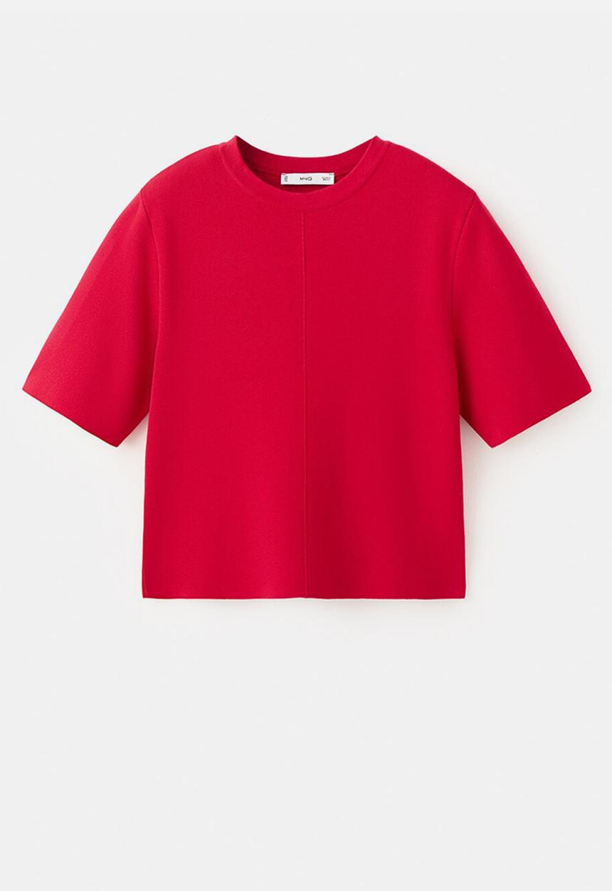 MANGO - Sweater pistilo - red
