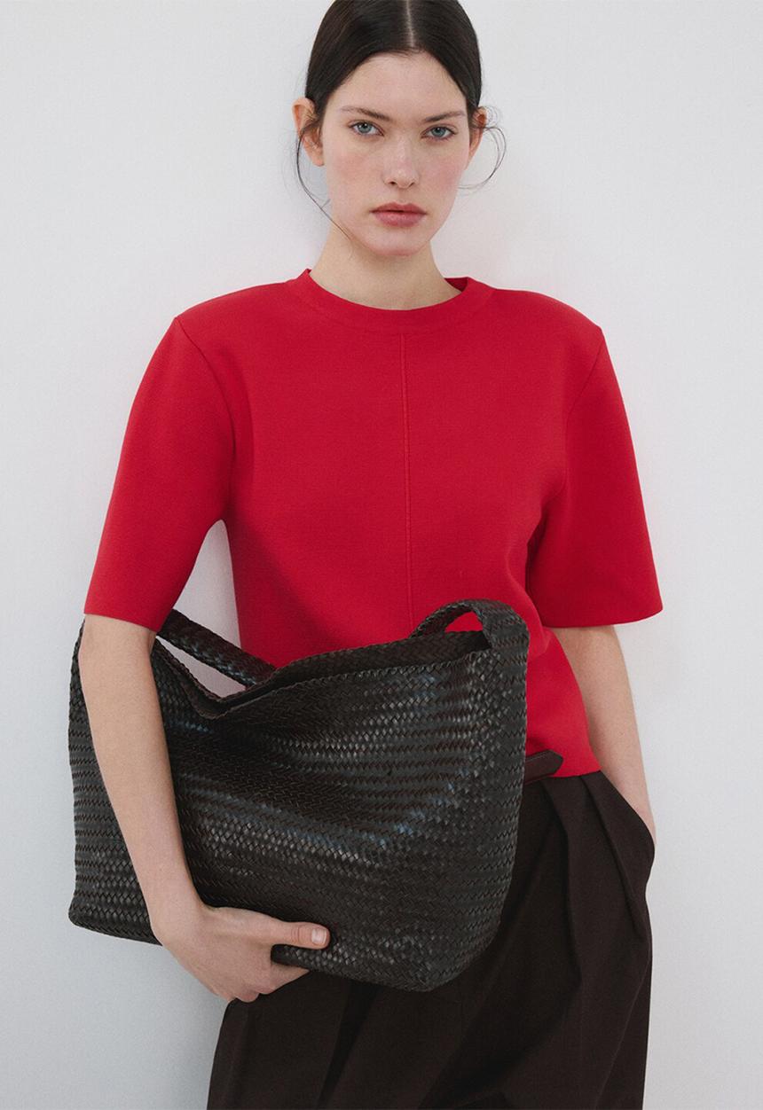 MANGO - Sweater pistilo - red