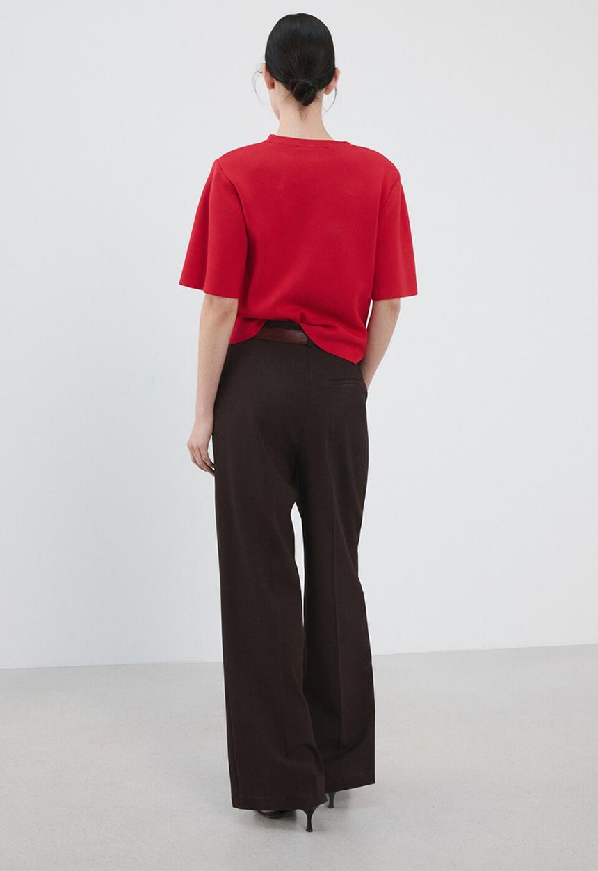 MANGO - Sweater pistilo - red