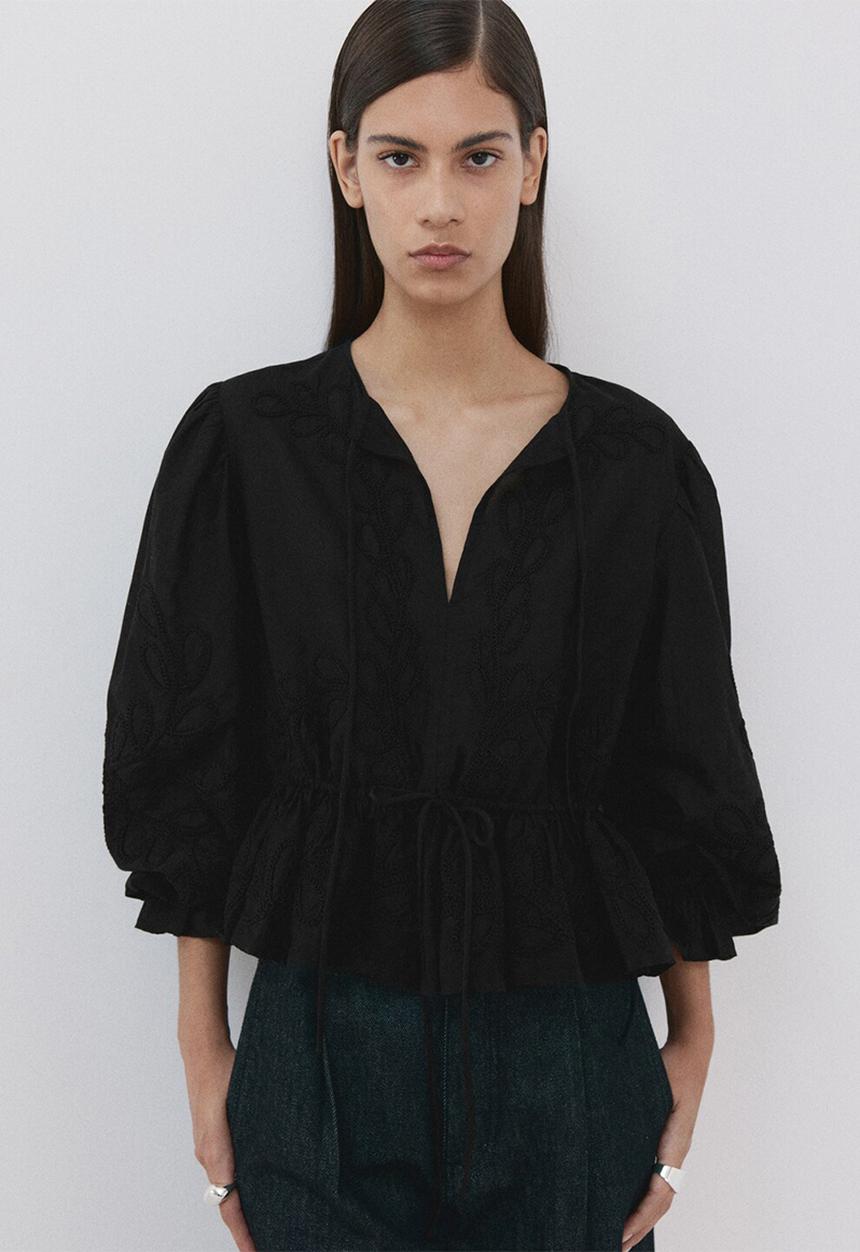 MANGO - Blouse mariya - black