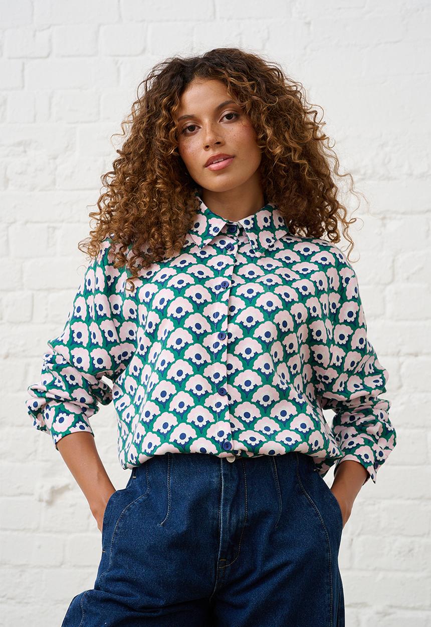 Me&B - Classic Shirt Geo Floral - Multi