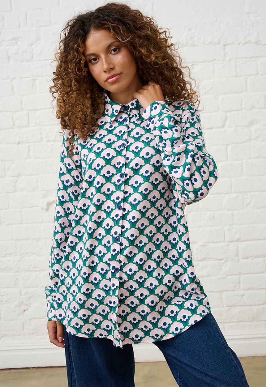 Me&B - Classic Shirt Geo Floral - Multi
