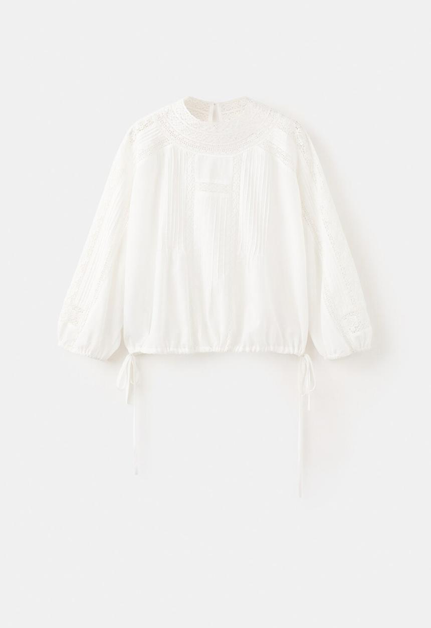 MANGO - Blouse masy - natural