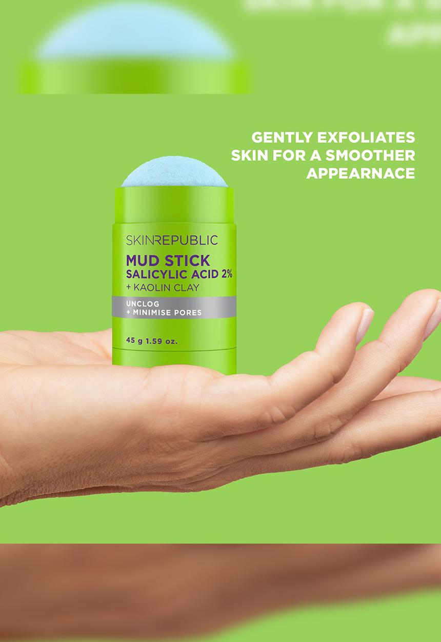 Skin Republic - Mud Stick Salicylic acid 2% + Kaolin Clay 45g