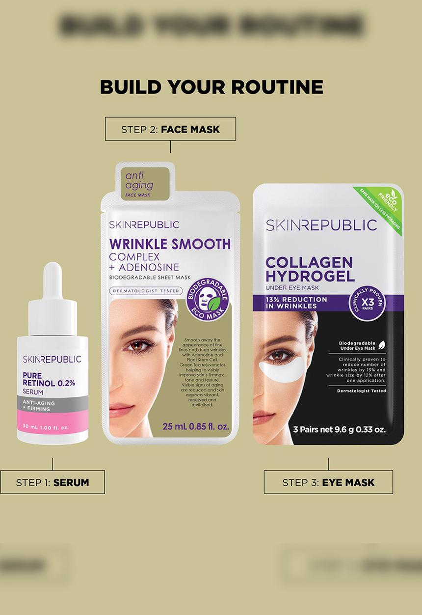 Skin Republic - Wrinkle Smooth Complex + Adenosine Biodegradable Sheet Mask