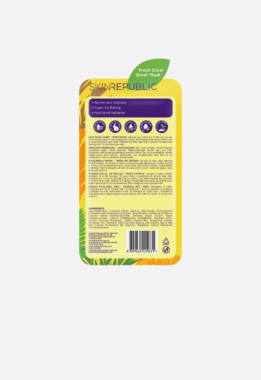 Skin Republic - Hydrate + Glow Vitamin C Parrot Face Mask Sheet