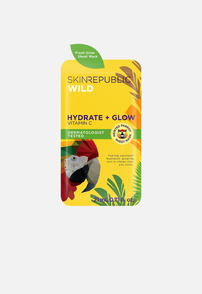 Skin Republic - Hydrate + Glow Vitamin C Parrot Face Mask Sheet
