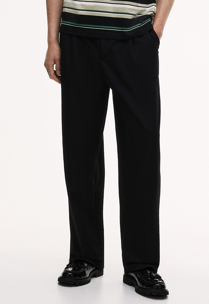H&M - Relaxed fit trousers - dark blue