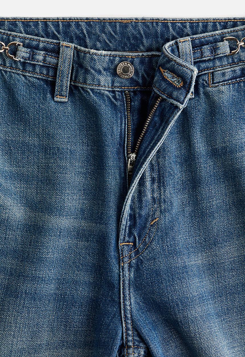 H&M - Straight high jeans - denim blue