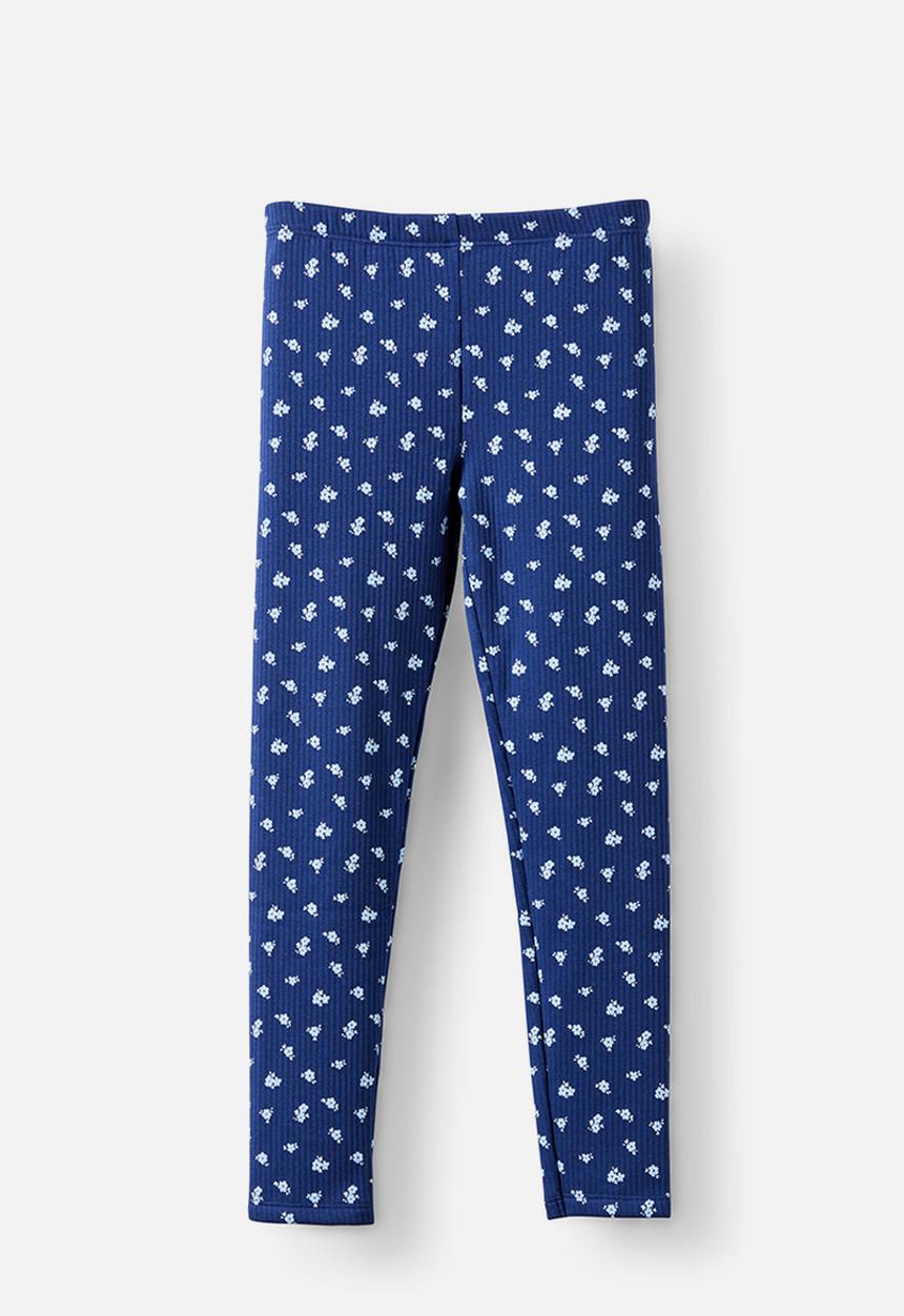Cotton On - Fleece Legging - Denim navy/Floral