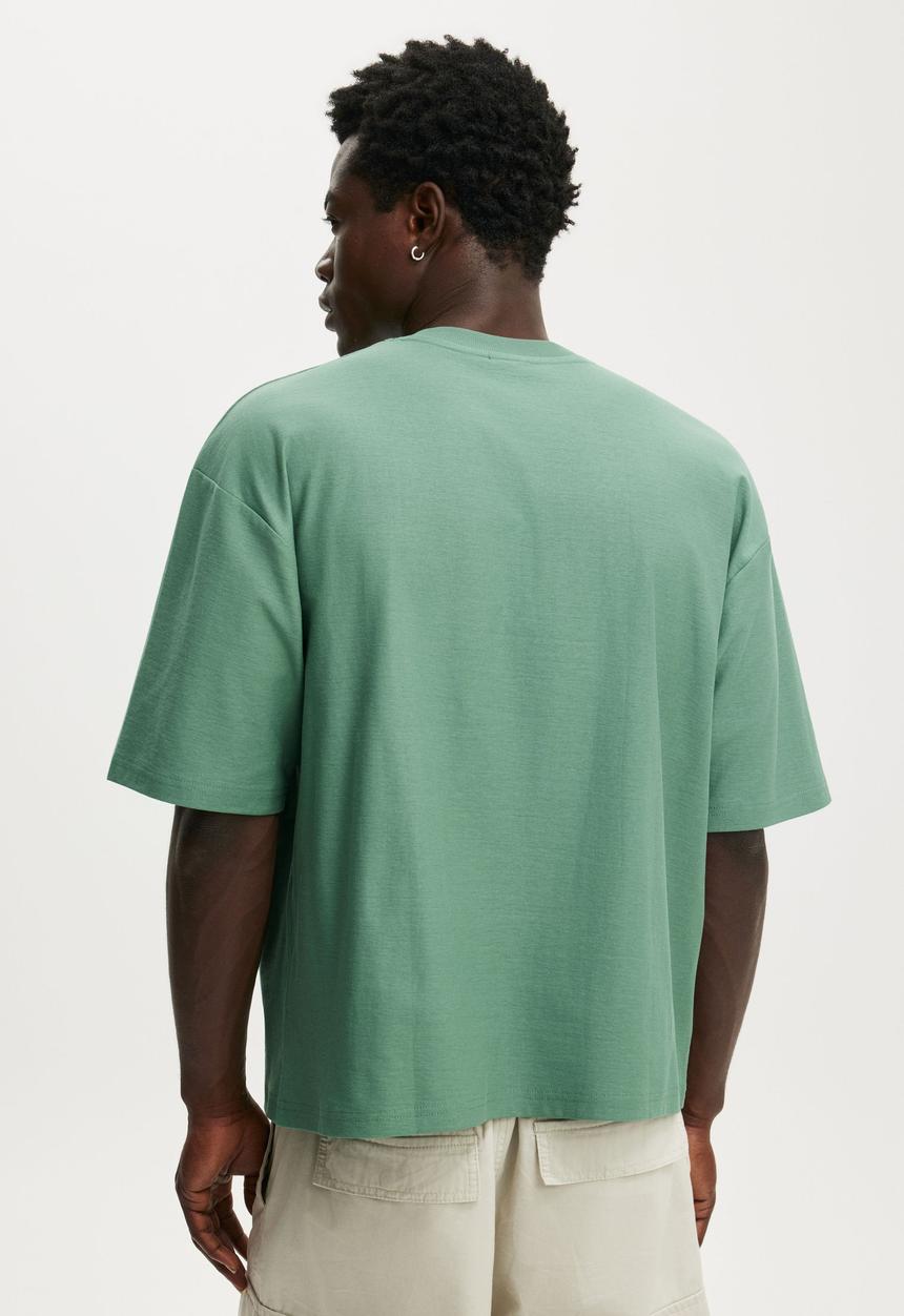 Cotton On - Cropped Fit Graphic T-Shirt - Faded teal / 2ndstar