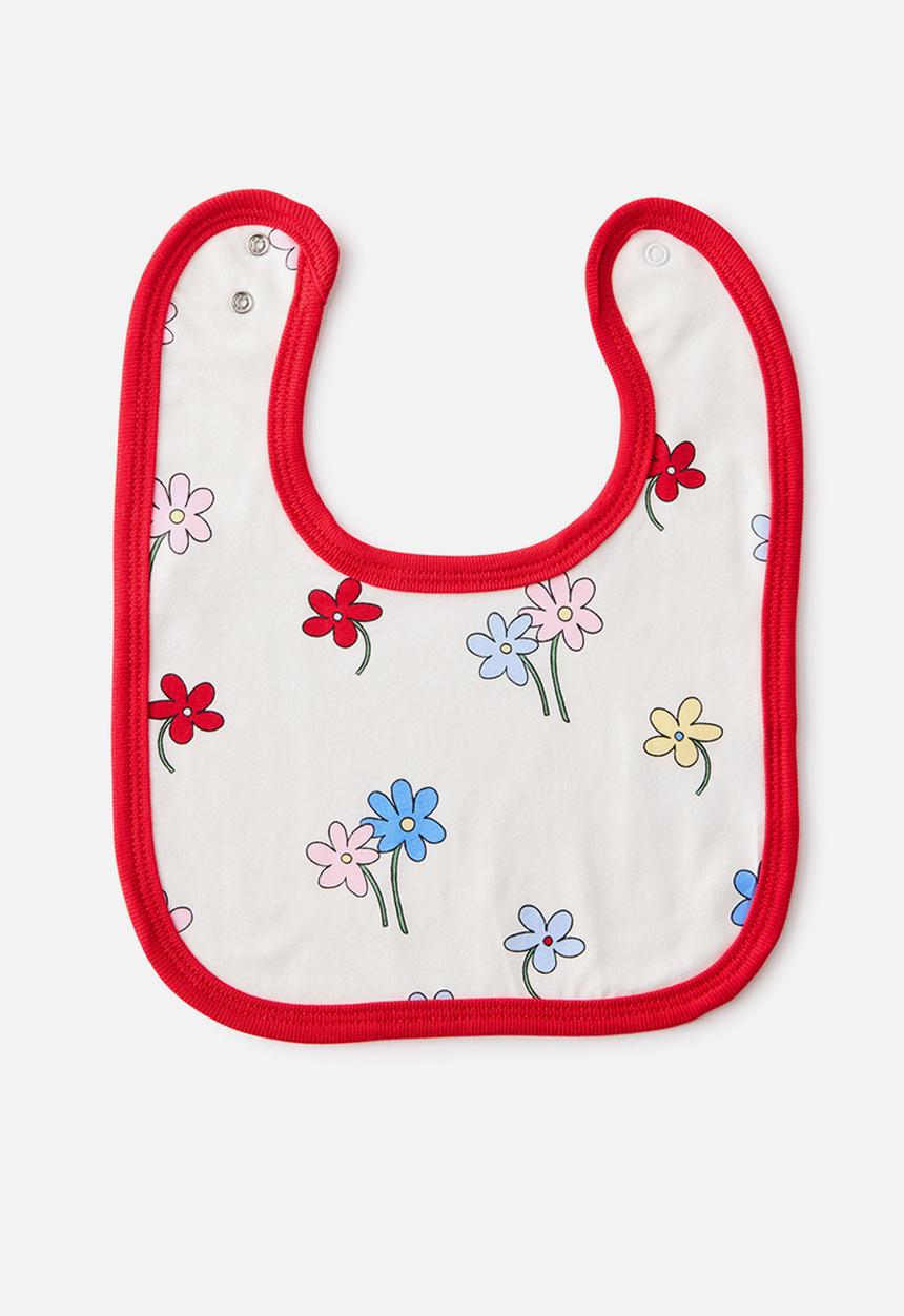 Cotton On - The Baby Bib - Vanilla/Meadow Floral